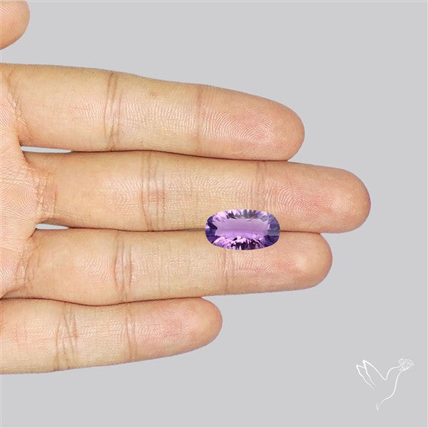 Millenium Cut Faceted Amethyst Concave Cut