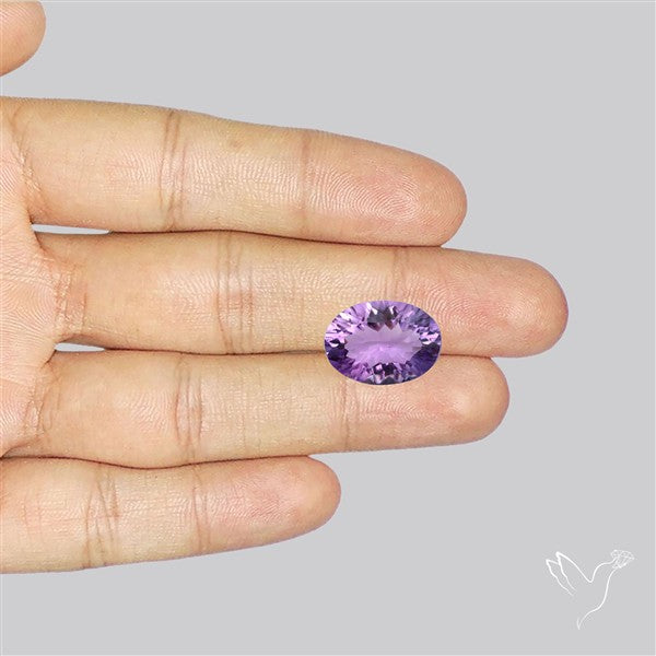 Millenium Cut Faceted Amethyst Concave Cut