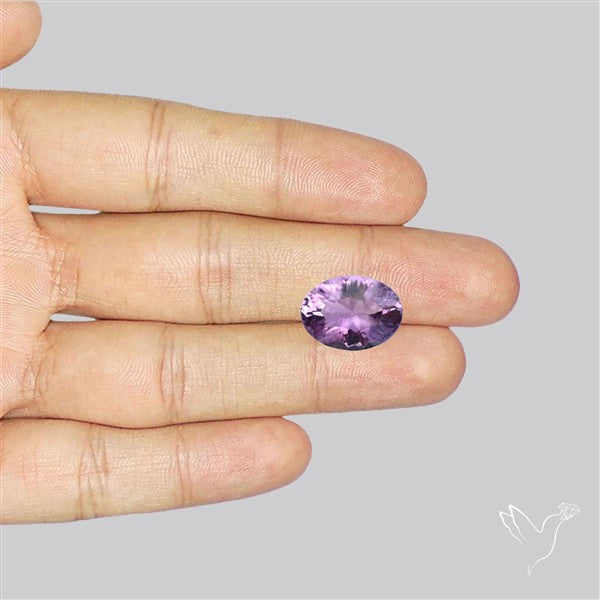 Millenium Cut Faceted Amethyst Concave Cut