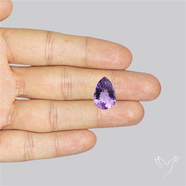 Millenium Cut Faceted Amethyst Concave Cut
