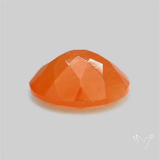 Faceted Brazilian Papaya Quartz