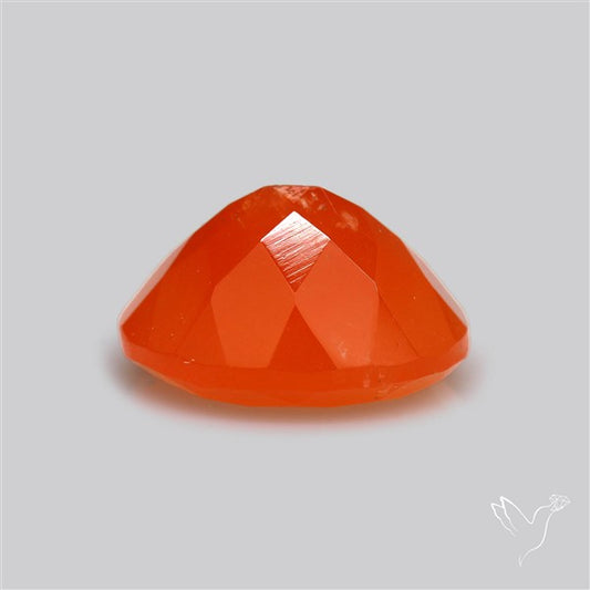 Faceted Brazilian Papaya Quartz