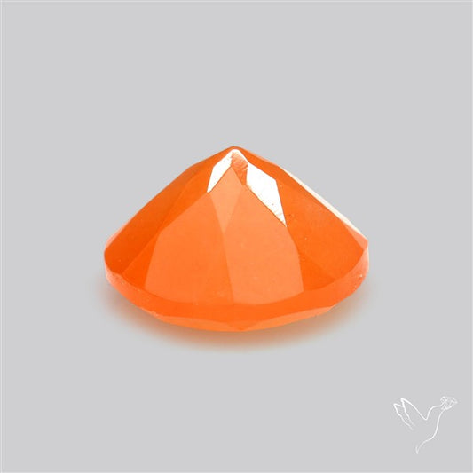 Faceted Brazilian Papaya Quartz