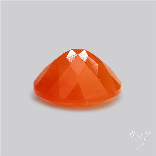 Faceted Brazilian Papaya Quartz