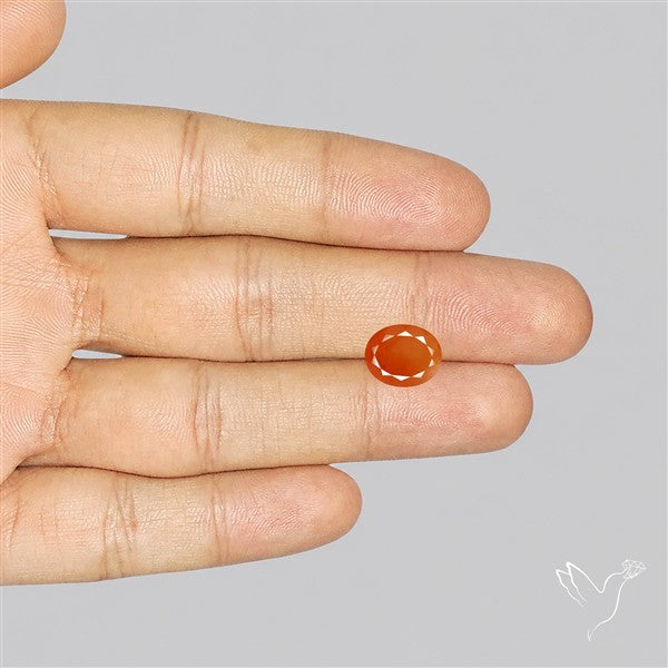 Faceted Brazilian Papaya Quartz