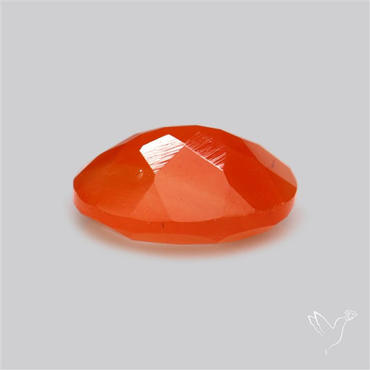 Faceted Brazilian Papaya Quartz
