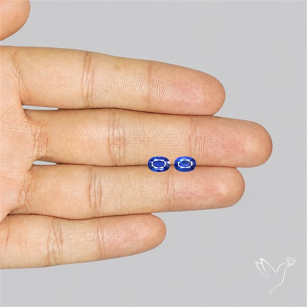 Faceted Blue Kyanite Pair