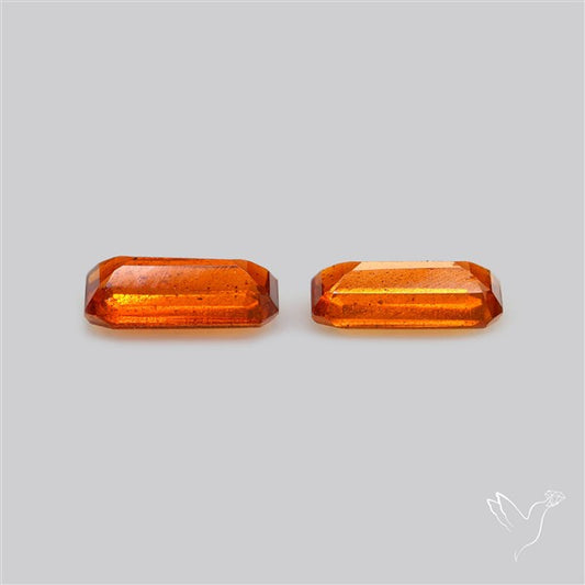 Faceted Orange Kyanite Pair