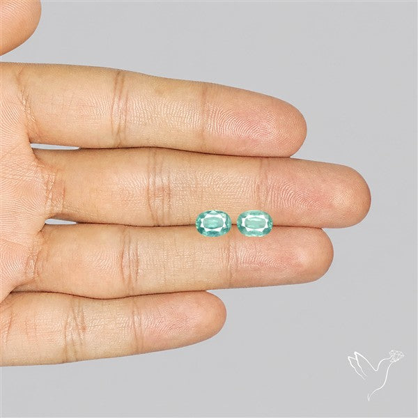 Faceted Paraiba Blue Kyanite Pair