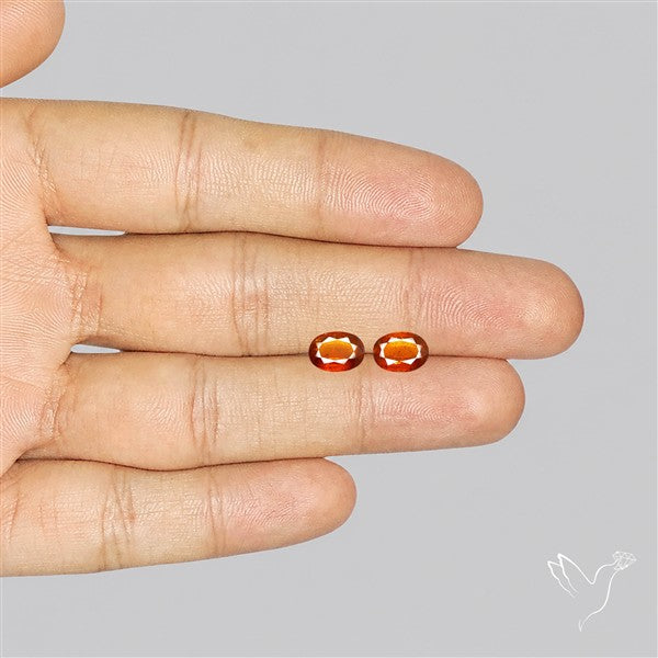 Faceted Orange Kyanite Pair