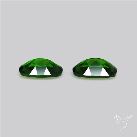 Chrome Diopside Natural Deep Green Pair Faceted AAA Fine Gemstone