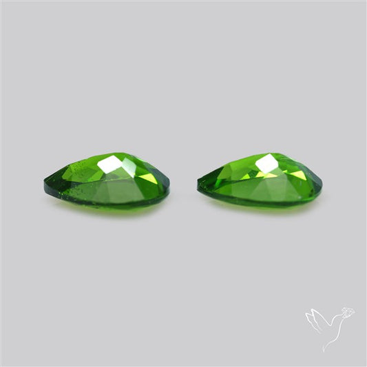 Chrome Diopside Natural Deep Green Pair Faceted AAA Fine Gemstone
