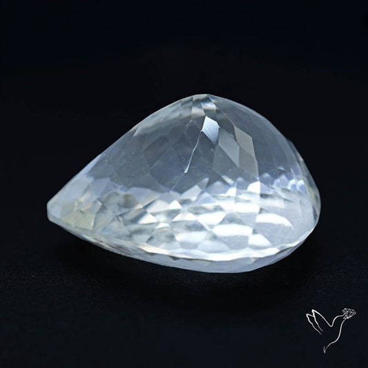 Himalayan Clear Quartz Faceted Crystal Fine Gemstone