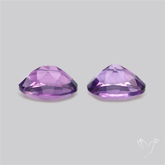 Faceted Fine Amethyst Pair