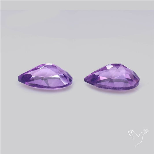 Faceted Fine Amethyst Pair