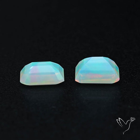AAA Ethiopian Opal Faceted Pair Fine Gemstone