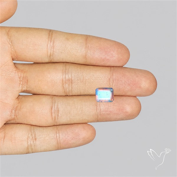 Faceted Indian Rainbow Moonstone