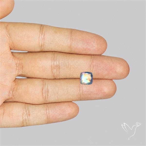 Faceted Indian Rainbow Moonstone