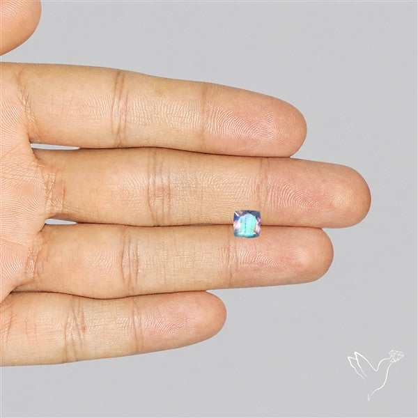 Faceted Indian Rainbow Moonstone