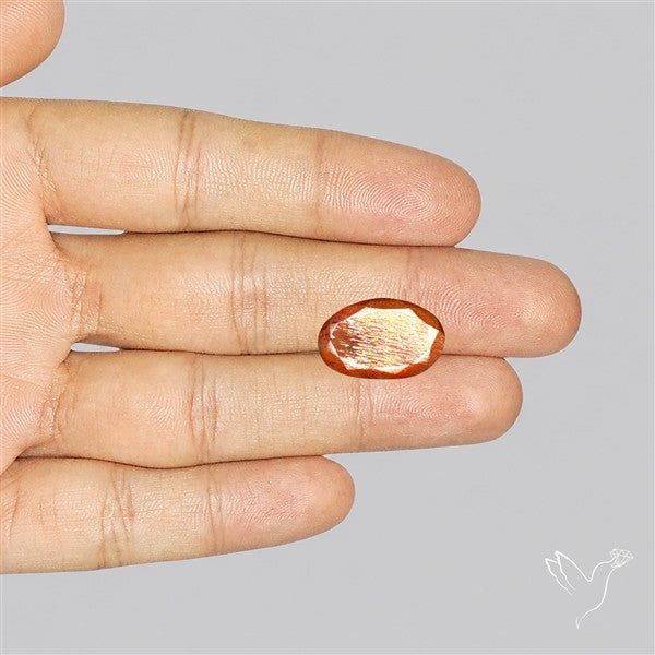 Meteor Shower Sunstone Faceted Rare Pattern Fine Gemstone