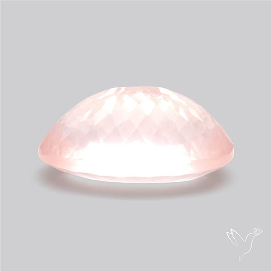 Millennium Cut Fine Rose Quartz Brazil Concave Cut