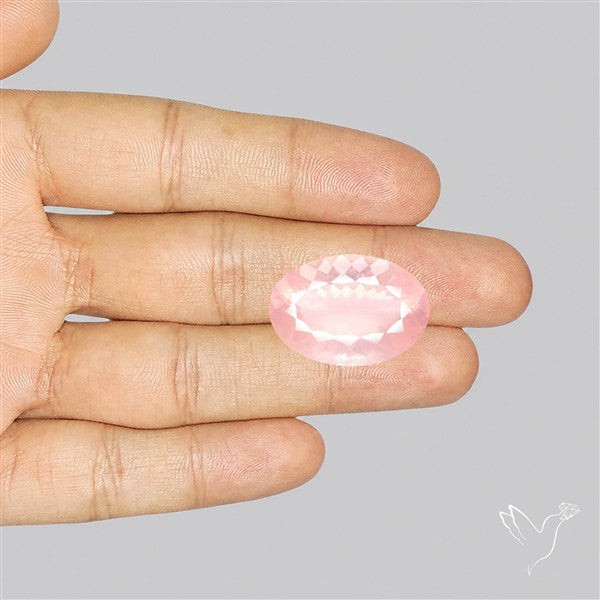 Millennium Cut Fine Rose Quartz Brazil Concave Cut