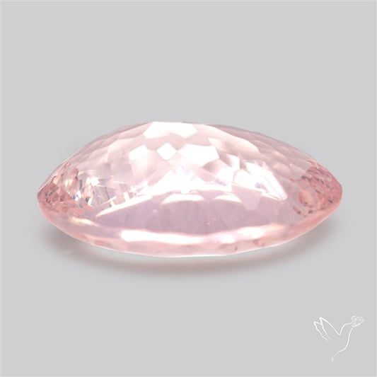 Millennium Cut Fine Rose Quartz Brazil Concave Cut