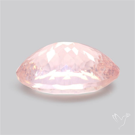 Millennium Cut Fine Rose Quartz Brazil Concave Cut