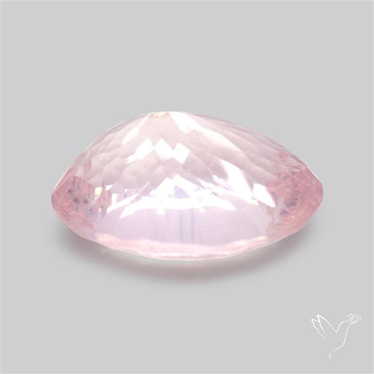 Millennium Cut Fine Rose Quartz Brazil Concave Cut