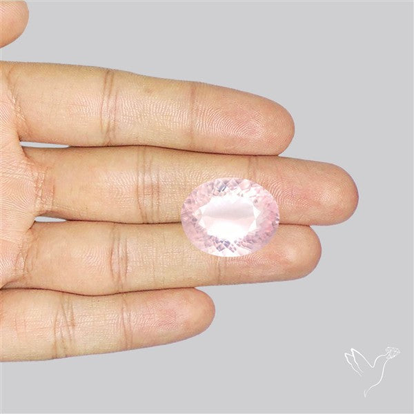 Millennium Cut Fine Rose Quartz Brazil Concave Cut