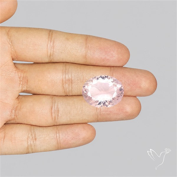 Millennium Cut Fine Rose Quartz Brazil Concave Cut