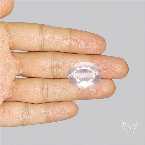 Millennium Cut Fine Rose Quartz Brazil Concave Cut