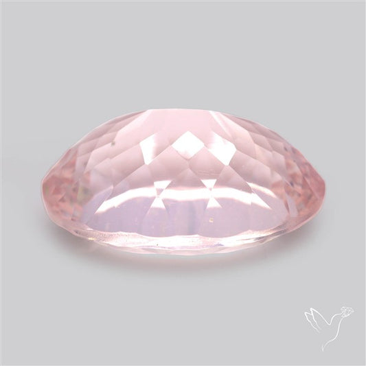 Millennium Cut Fine Rose Quartz Brazil Concave Cut