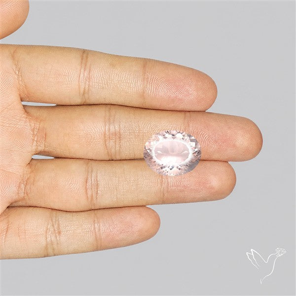 Millennium Cut Fine Rose Quartz Brazil Concave Cut