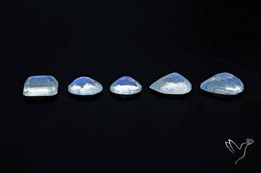 Faceted African Blue Moonstone Set