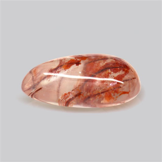 Iron Stained Quartz Fine Cabochon Rare Mineral