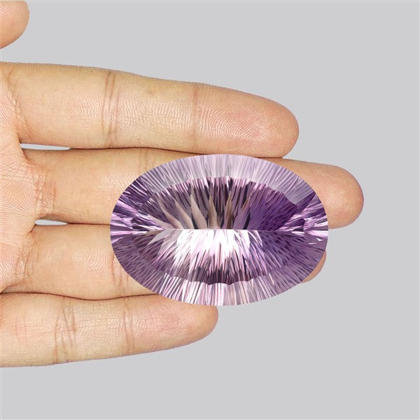 Rare Large Amethyst Millennium Cut Faceted Fine Gemstone