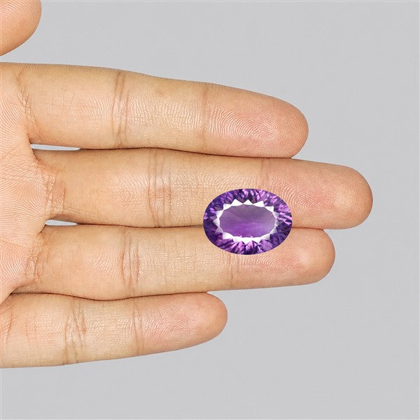Amethyst Millennium Cut Faceted Fine Gemstone Concave Cut Amethyst