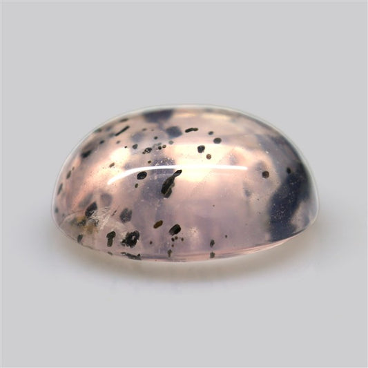 Diopside in Rose Quartz Fine Cabochon