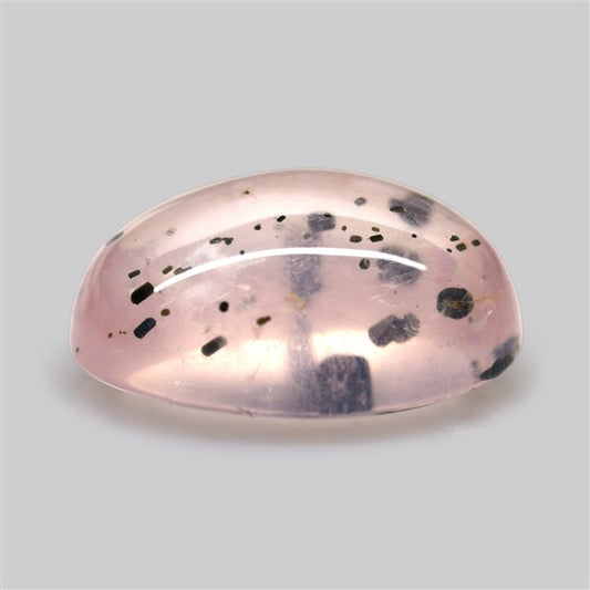 Diopside in Rose Quartz Fine Cabochon