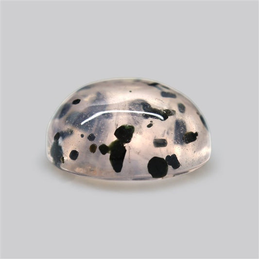 Diopside in Rose Quartz Fine Cabochon