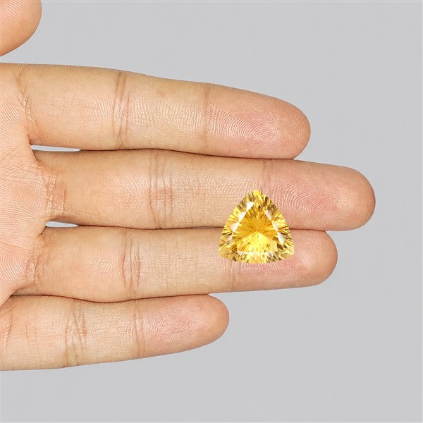 AAA Citrine Concave Cut Faceted Clear Fine Gemstone Millenium Cut