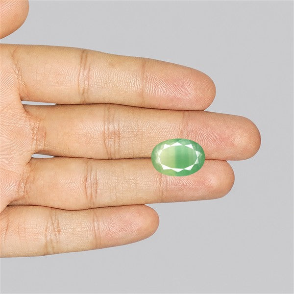 Fluorite Mint Green Faceted Bi-Color