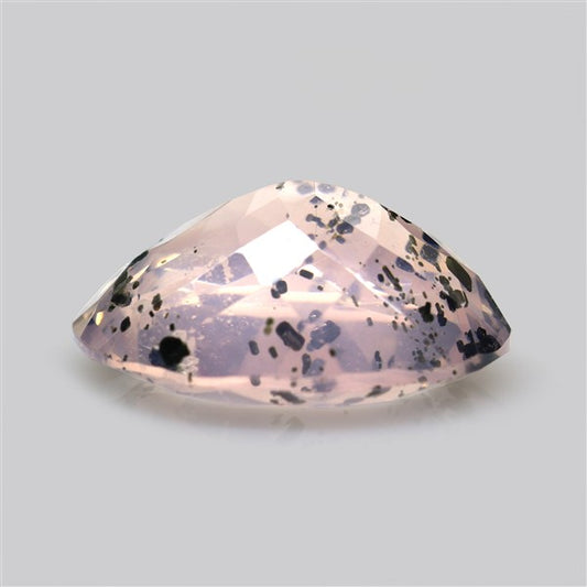 Diopside in Rose Quartz Faceted Fine Gemstone