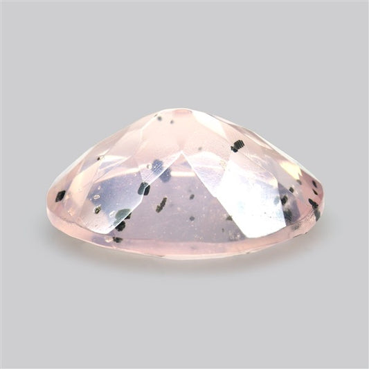 Diopside in Rose Quartz Faceted Fine Gemstone