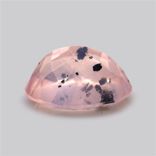 Diopside in Rose Quartz Faceted Fine Gemstone