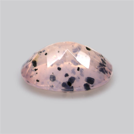Diopside in Rose Quartz Faceted Fine Gemstone