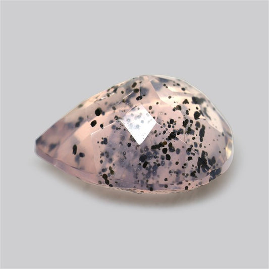 Diopside in Rose Quartz Faceted Fine Gemstone