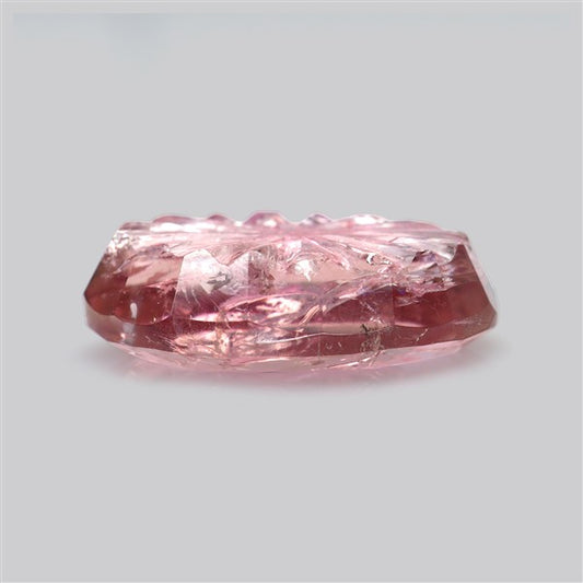 Pink Tourmaline Intaglio Reverse Carving Faceted Fine Gemstone