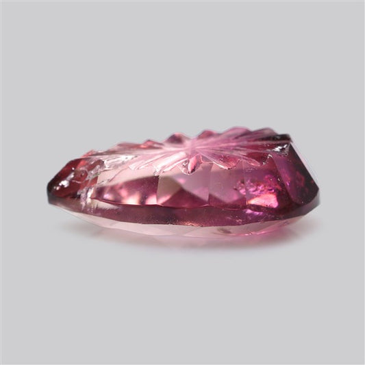 Pink Tourmaline Intaglio Reverse Carving Faceted Fine Gemstone